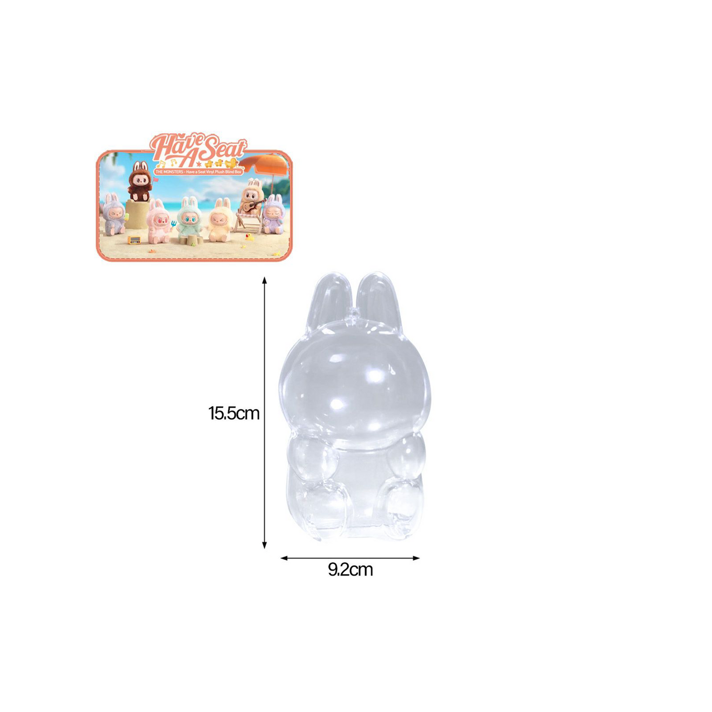 POP MART LABUBU THE MONSTERS - Transparent Acrylic Blind Box Protective Case