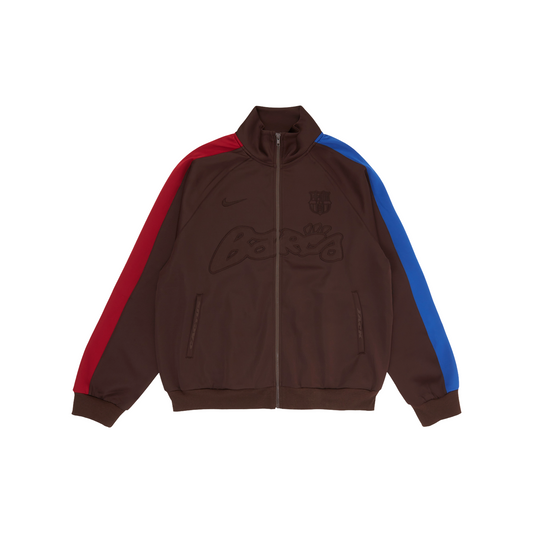 Travis Scott Cactus Jack x Futbol Club Barcelona x Nike Barça Retro Zip Anthem Jacket Brown (SS25)