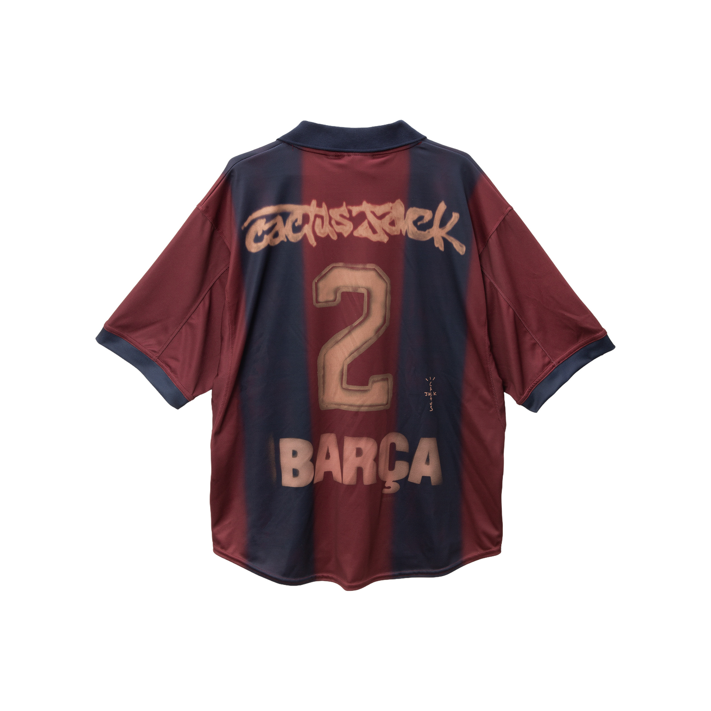 Travis Scott Cactus Jack x Futbol Club Barcelona x Nike Retro 2000/01 Home Skeleton Jersey Maroon (SS25)