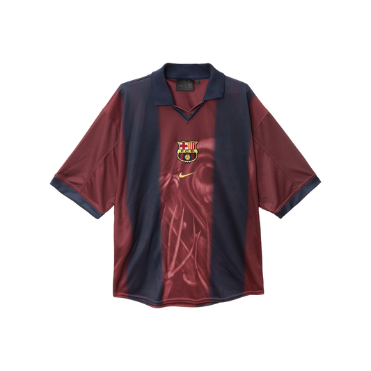 Travis Scott Cactus Jack x Futbol Club Barcelona x Nike Retro 2000/01 Home Skeleton Jersey Maroon (SS25)