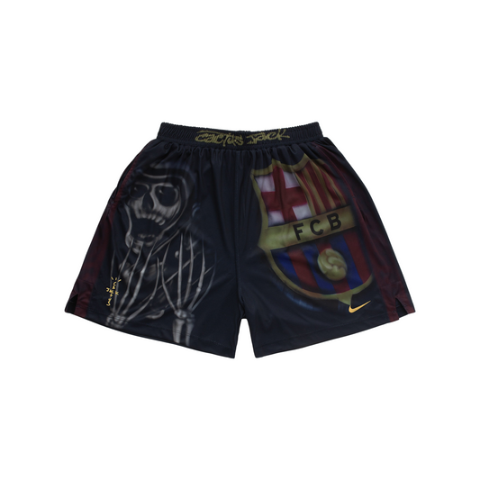 Travis Scott Cactus Jack x Futbol Club Barcelona x Nike Skeleton Home Shorts Black (SS25)