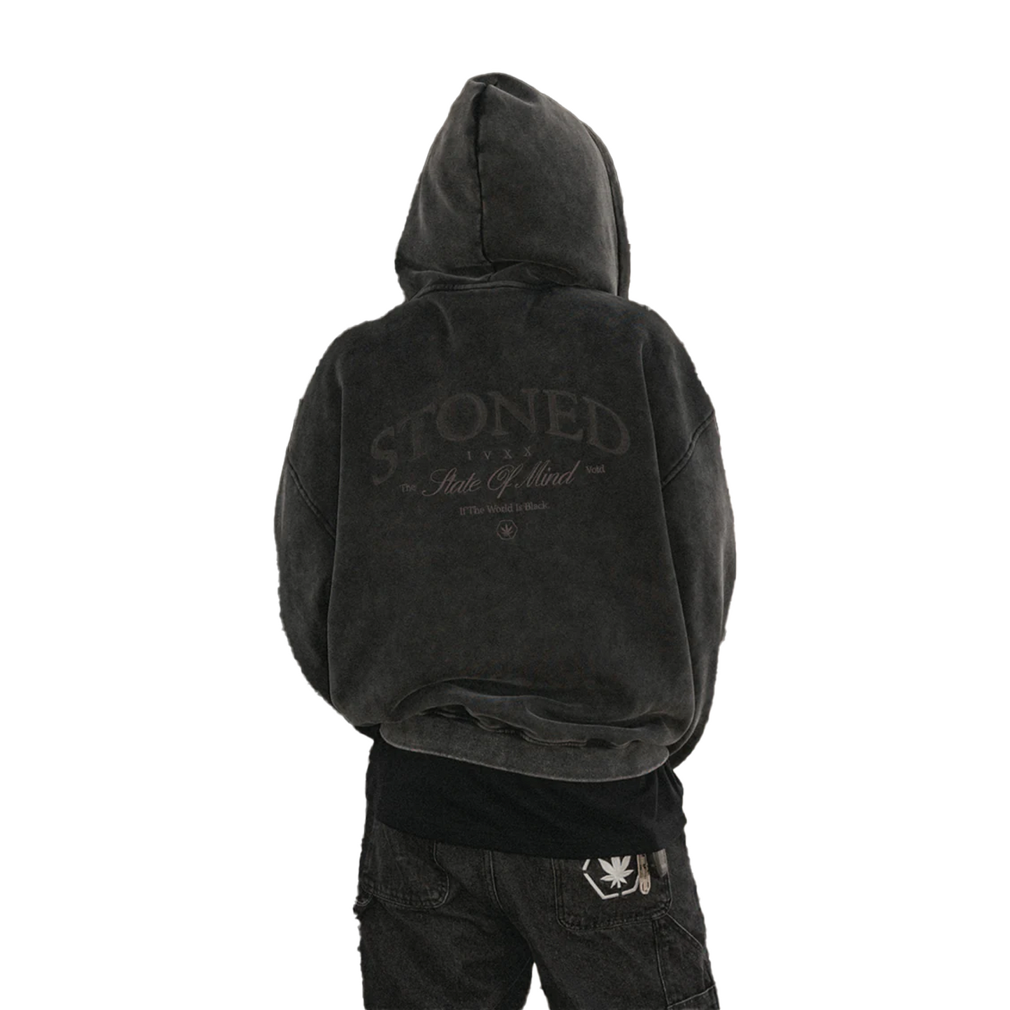 Stoned & Co ® Void : Vintage Washed Zip Hoodie Black (FW24)