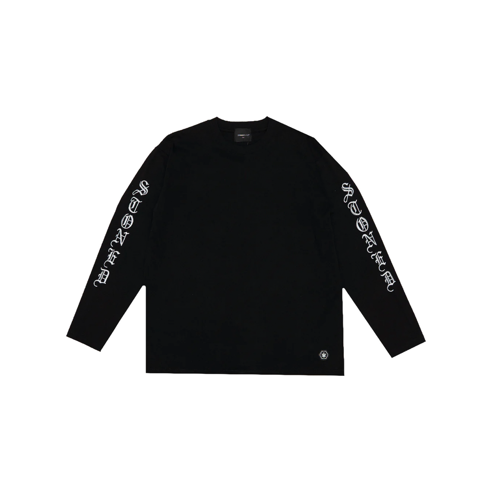 Stoned & Co ® WBB25 : Letter L/S Tee Black (SS25)