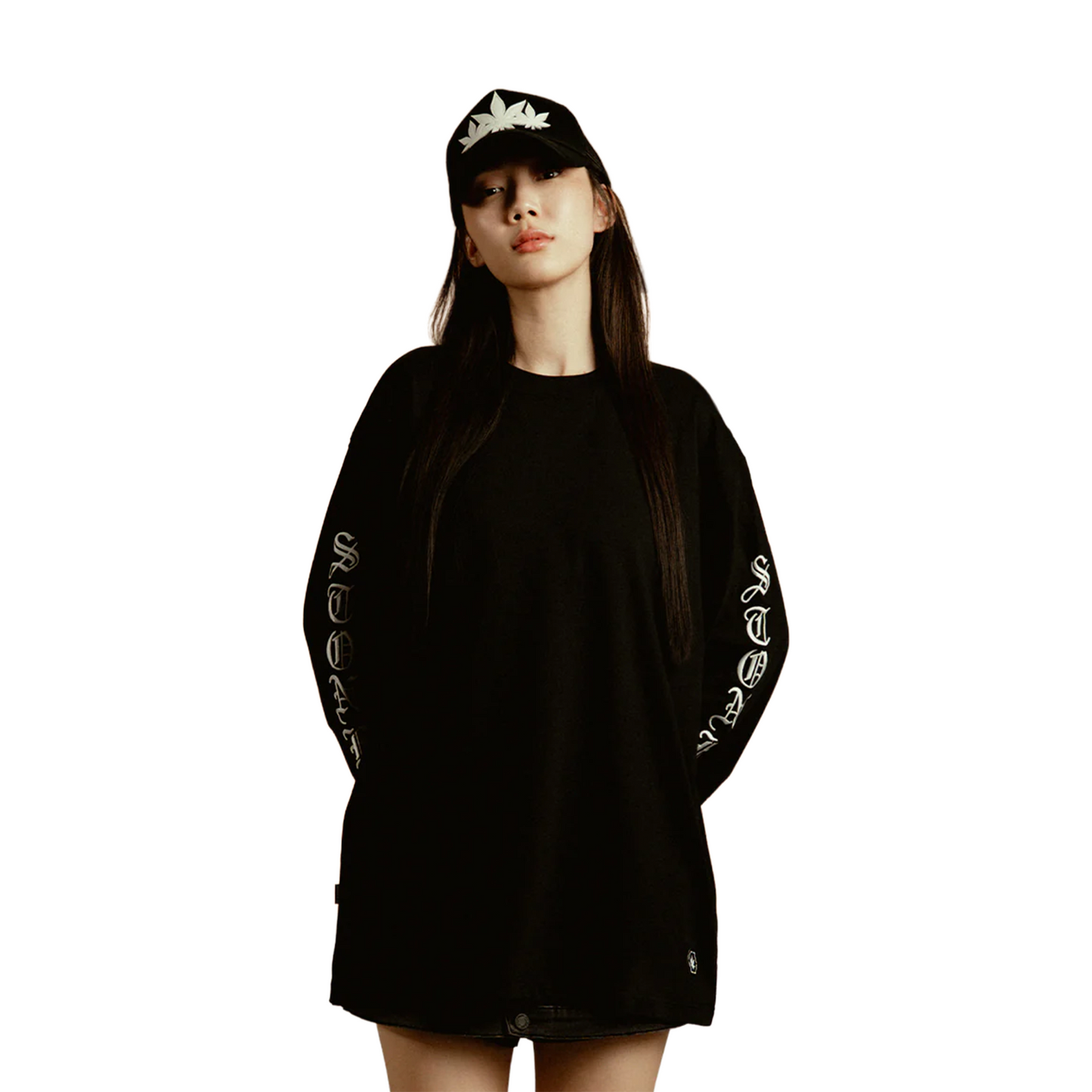 Stoned & Co ® WBB25 : Letter L/S Tee Black (SS25)