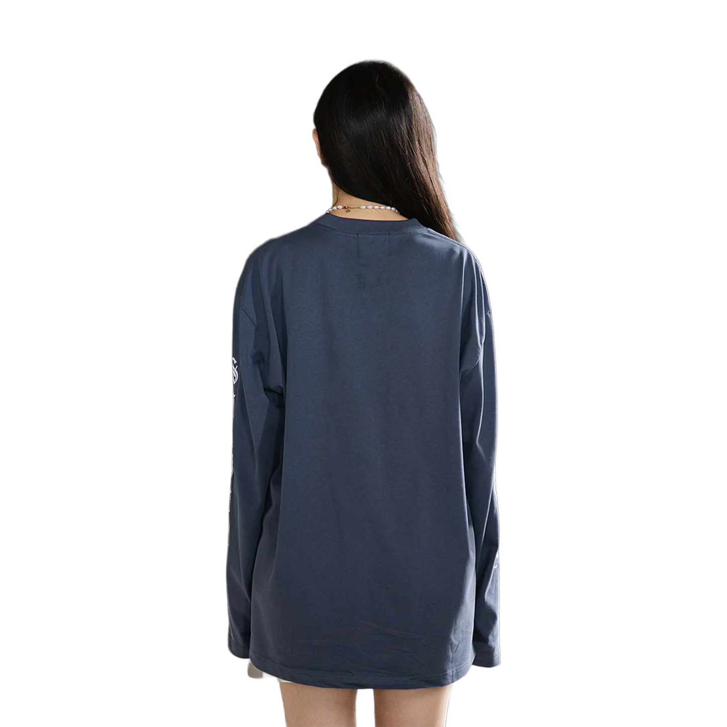 Stoned & Co ® WBB25 : Letter L/S Tee Navy (SS25)