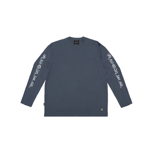 Stoned & Co ® WBB25 : Letter L/S Tee Navy (SS25)