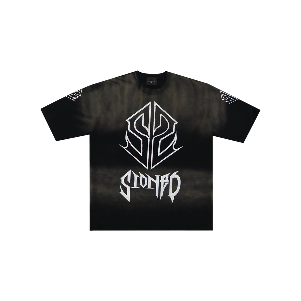 Stoned & Co ® WBB25 : S/S Metal Tee Washed Black (SS25)
