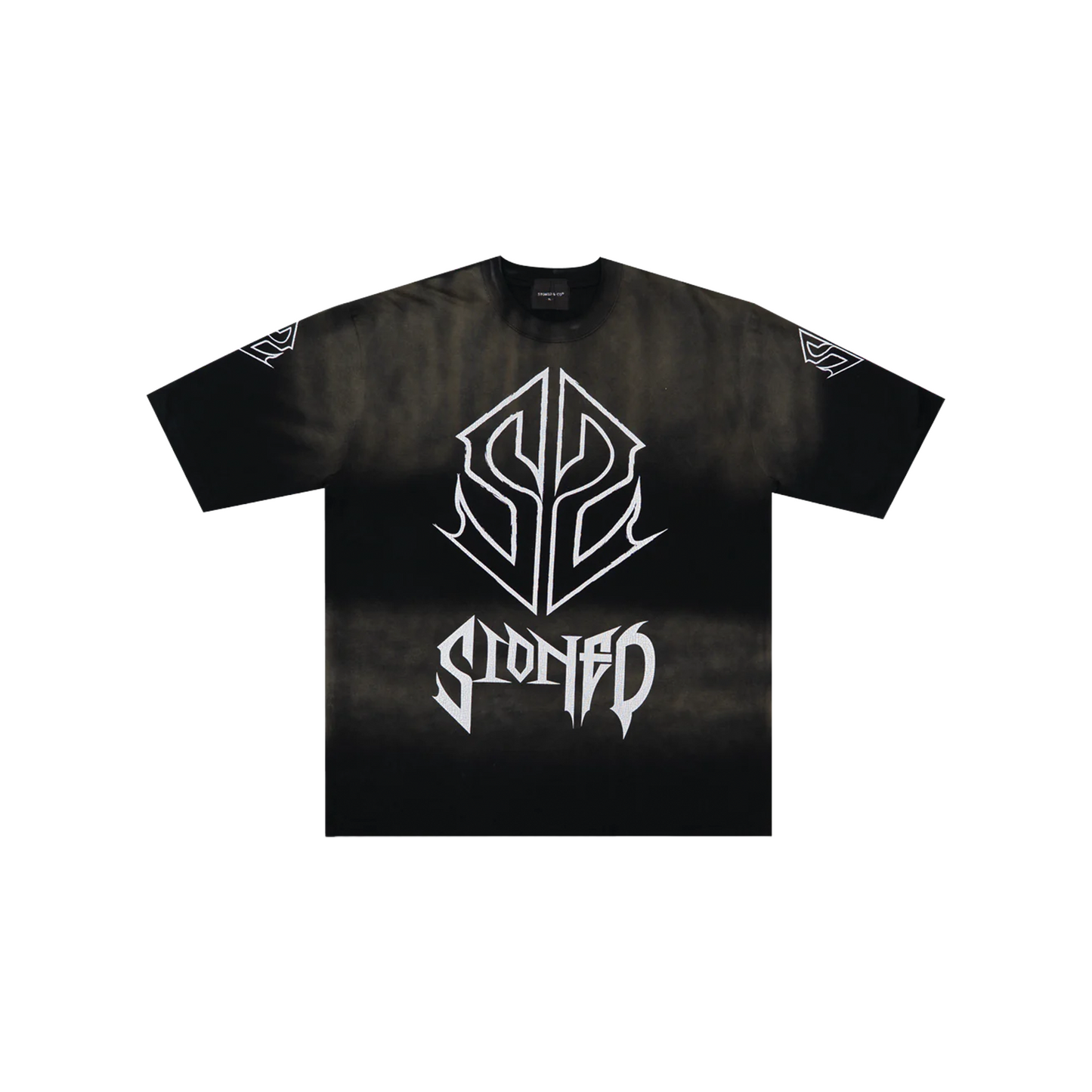 Stoned & Co ® WBB25 : S/S Metal Tee Washed Black (SS25)