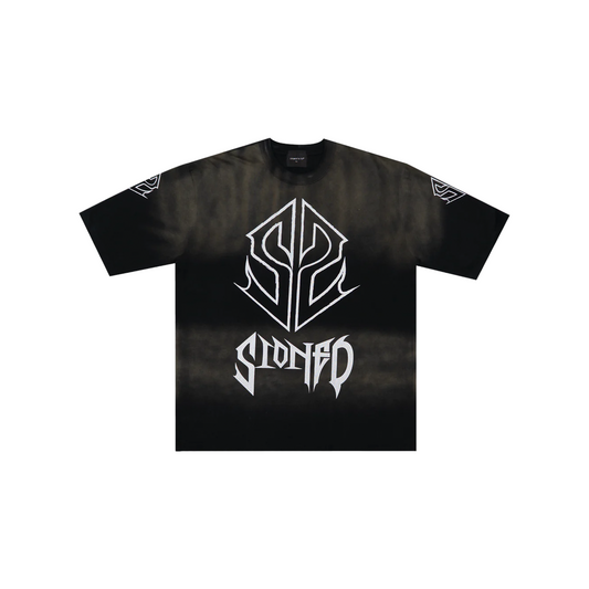 Stoned & Co ® WBB25 : S/S Metal Tee Washed Black (SS25)