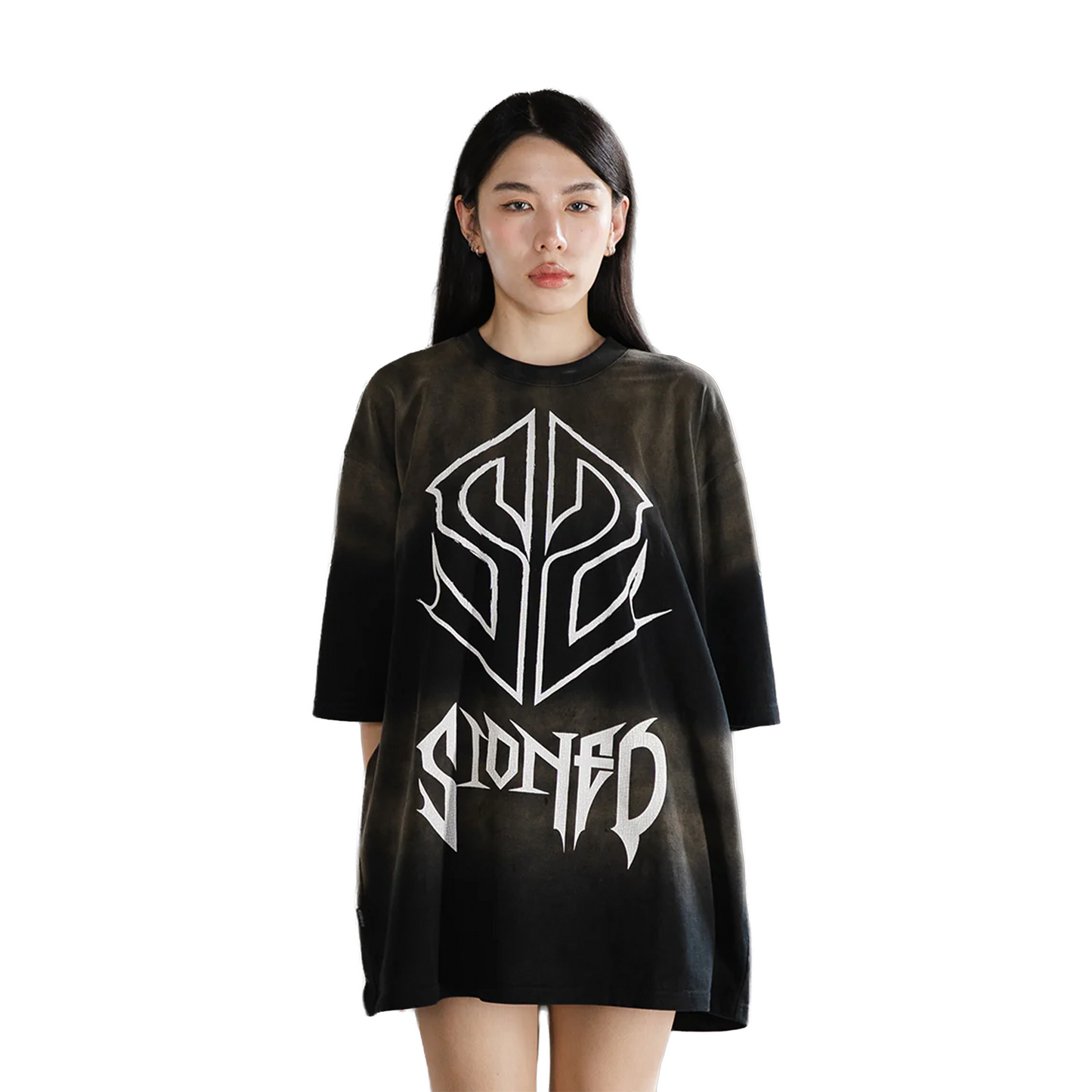 Stoned & Co ® WBB25 : S/S Metal Tee Washed Black (SS25)