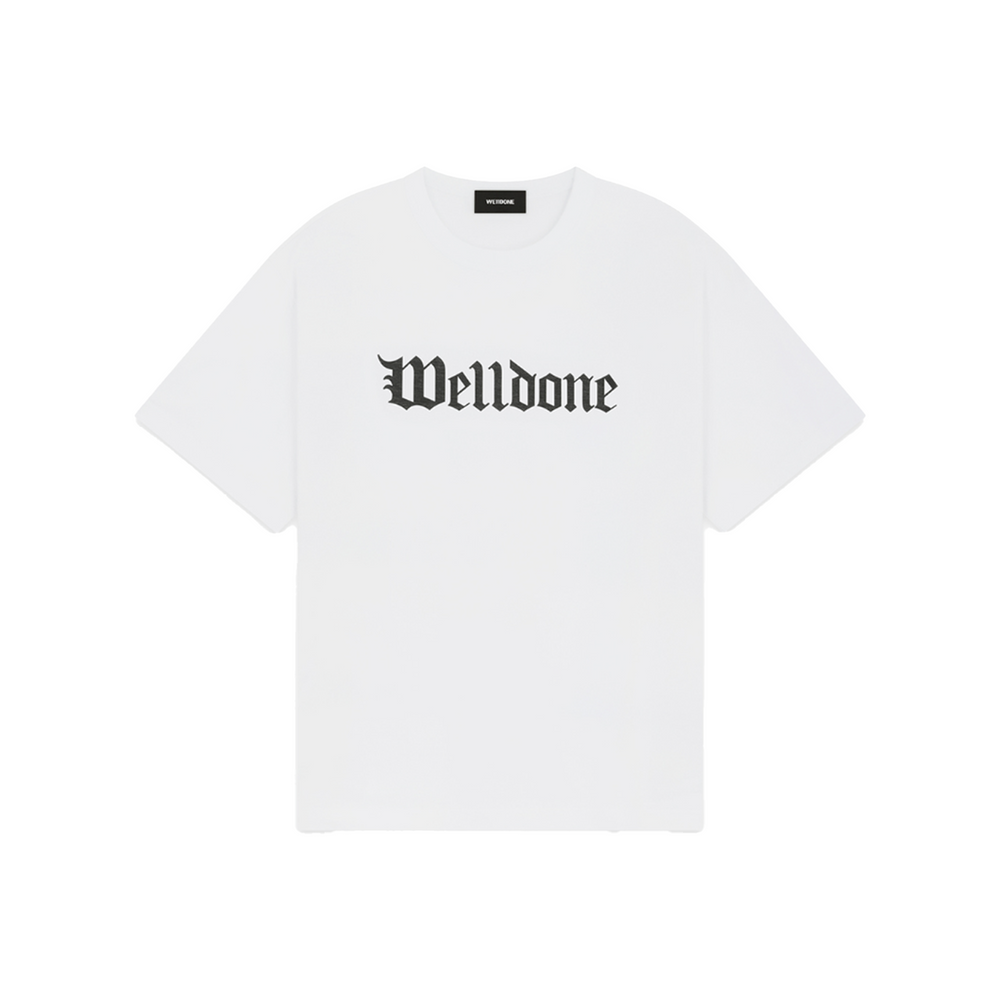 WE11DONE Gothic Logo Tee White (SS24)