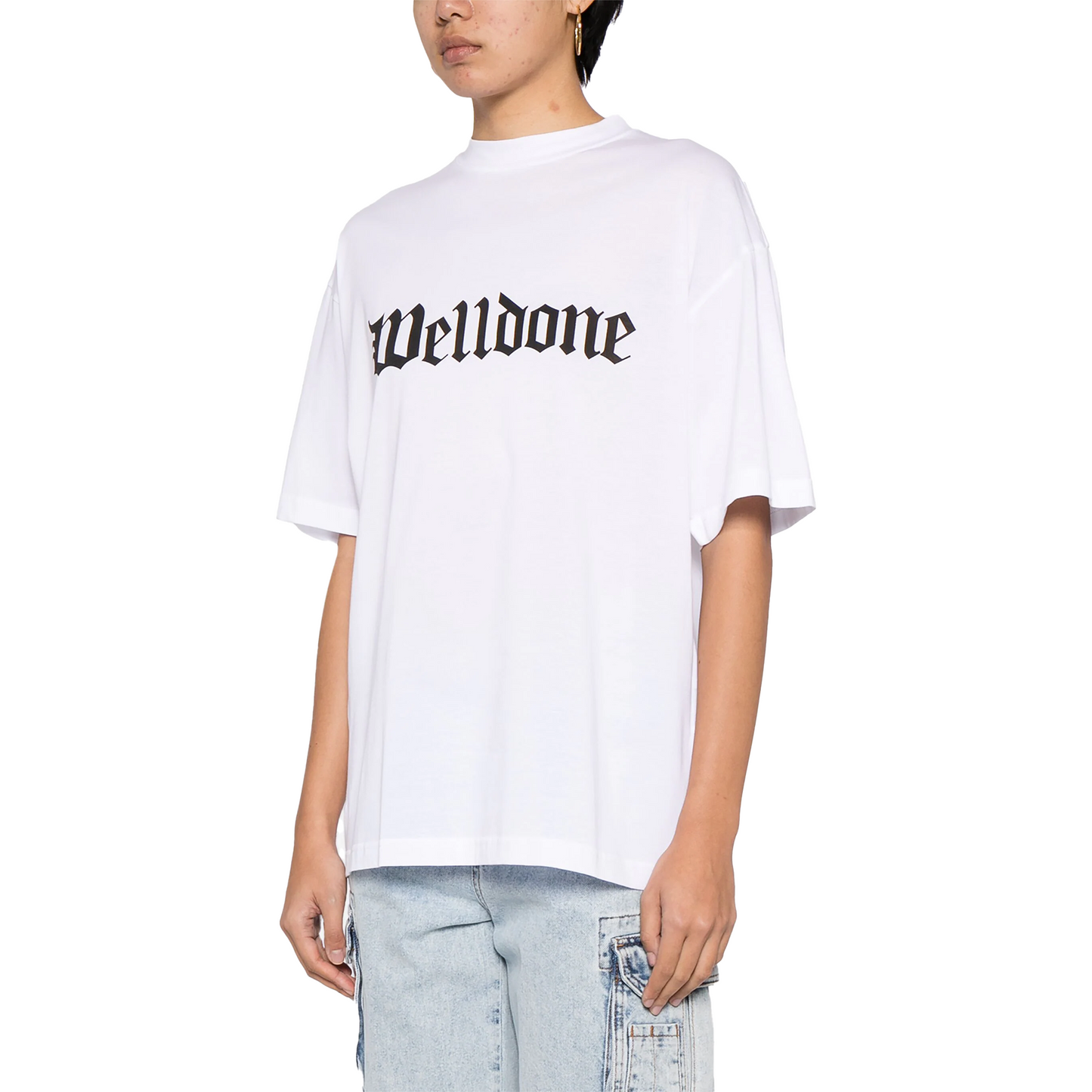 WE11DONE Gothic Logo Tee White (SS24)