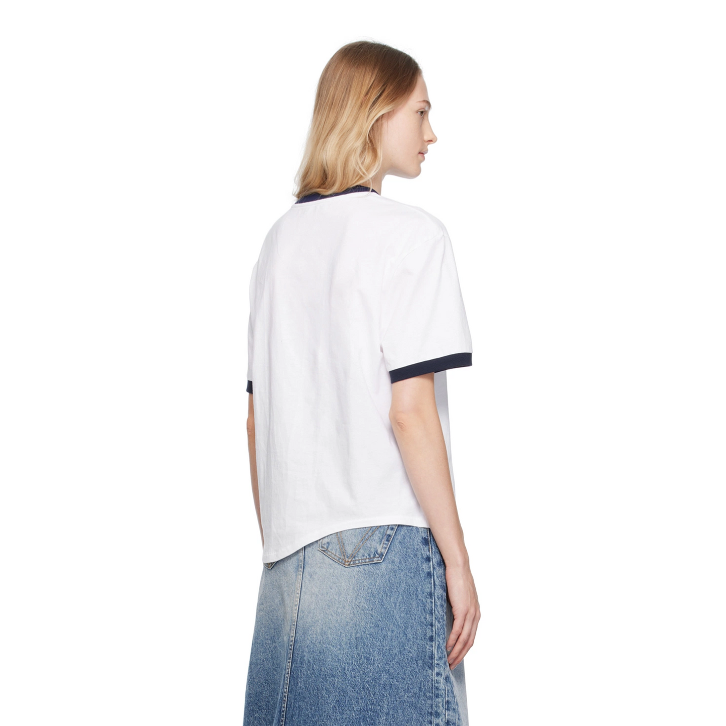 WE11DONE Colour Logo Monster Print Ringer Tee White (SS24)