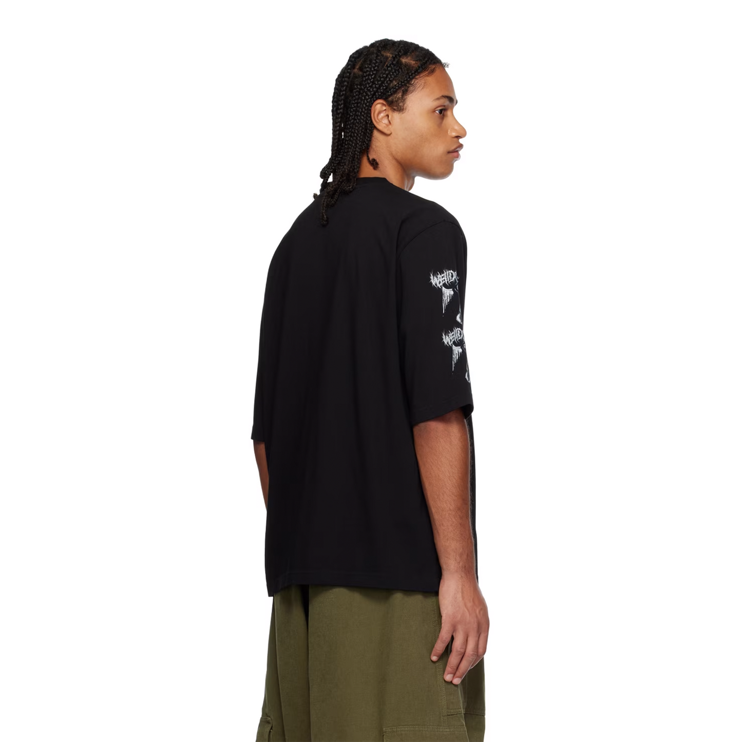 WE11DONE Crack Angel Print Tee Black (SS24)