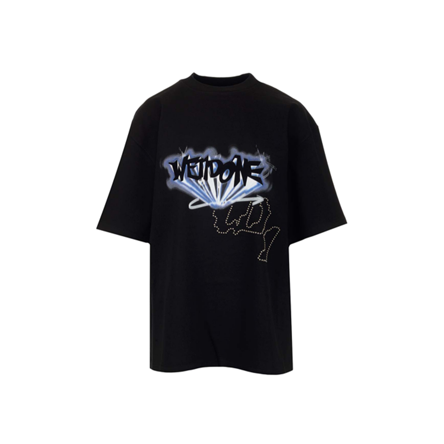 WE11DONE Crystal Logo Tee Black (SS24)