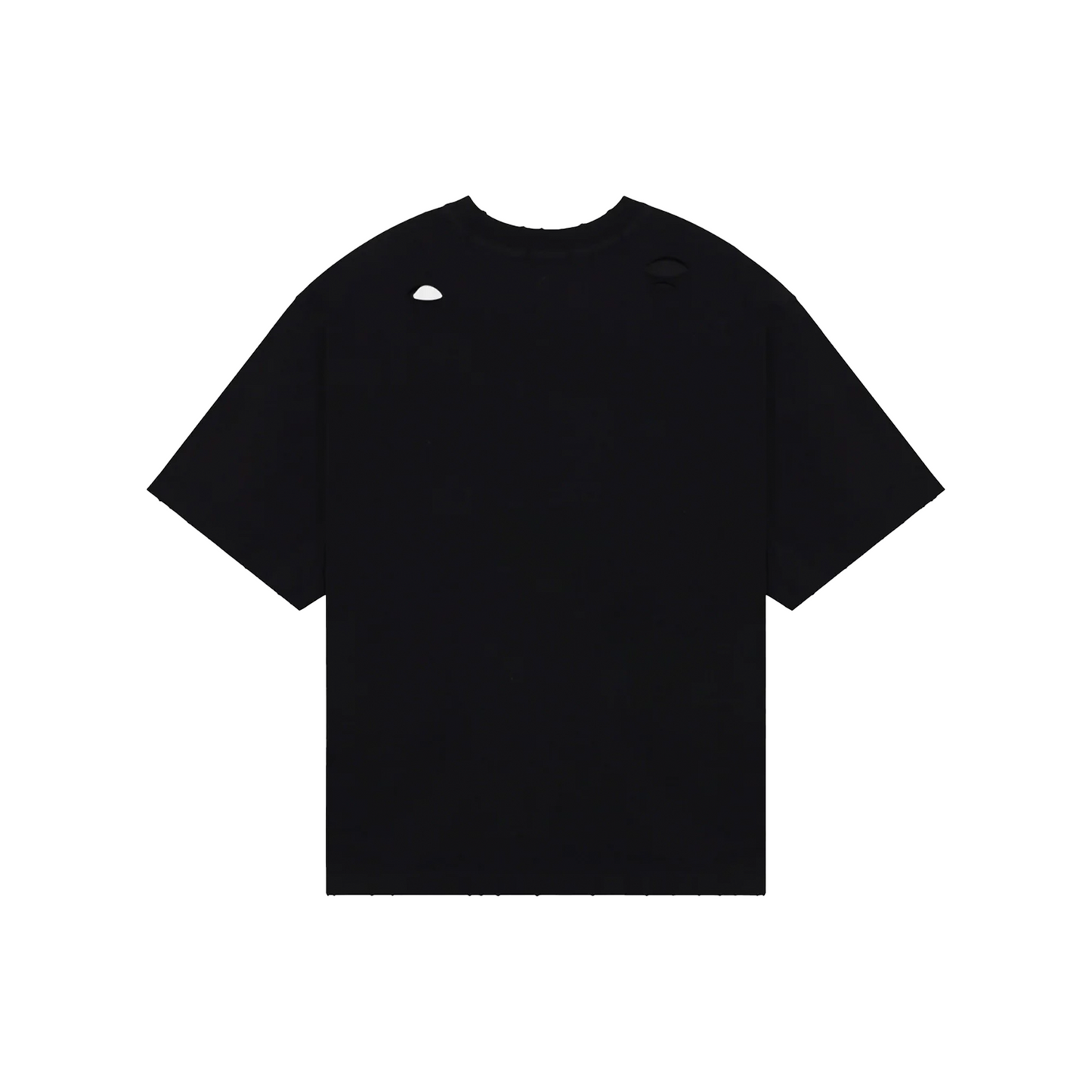 WE11DONE Destroyed Reversed Logo Tee Black (SS24)