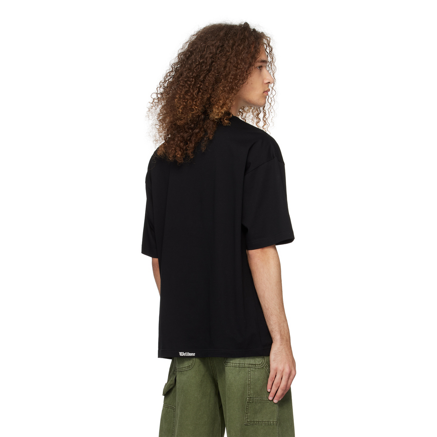 WE11DONE Gothic Logo Tee Black (SS24)