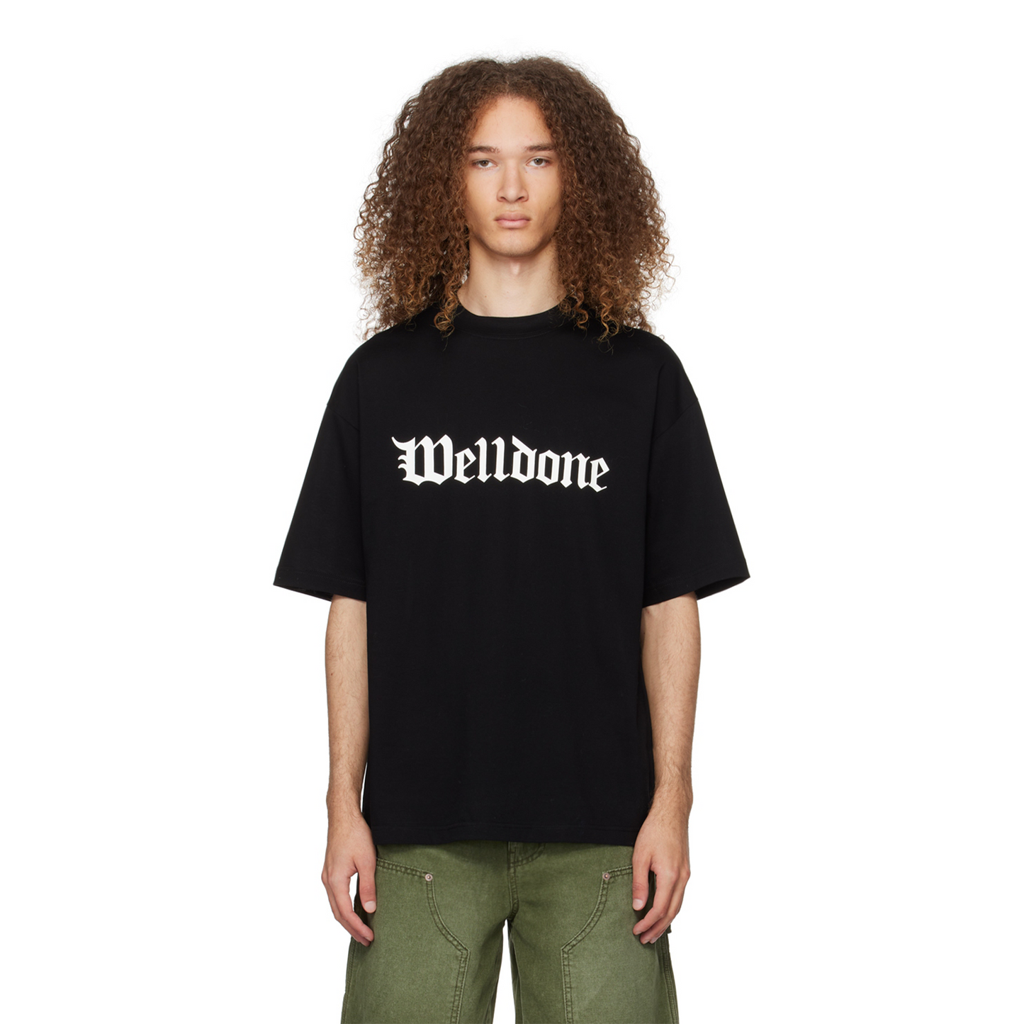 WE11DONE Gothic Logo Tee Black (SS24)