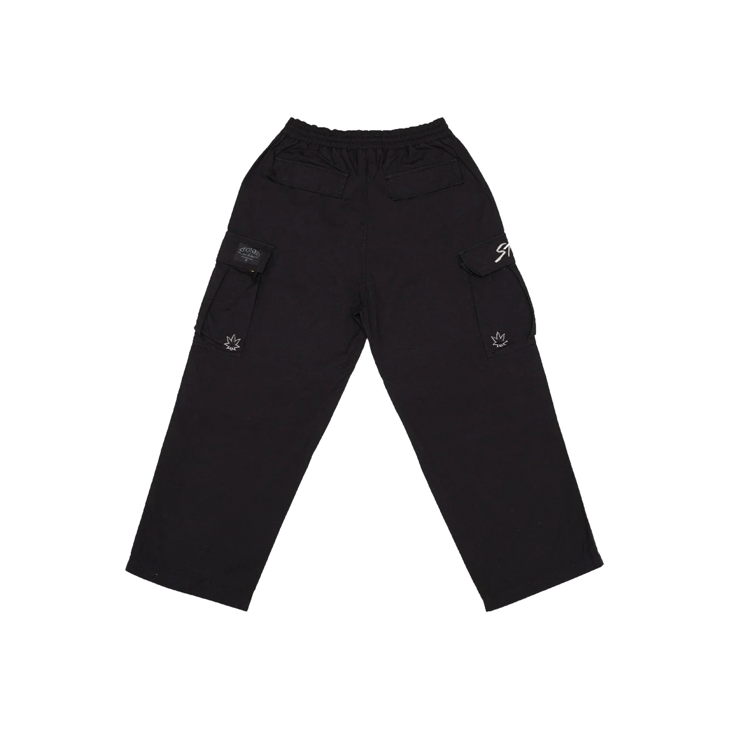 Stoned & Co ® Void : Wide Fit Cargo Pants Black (FW24)