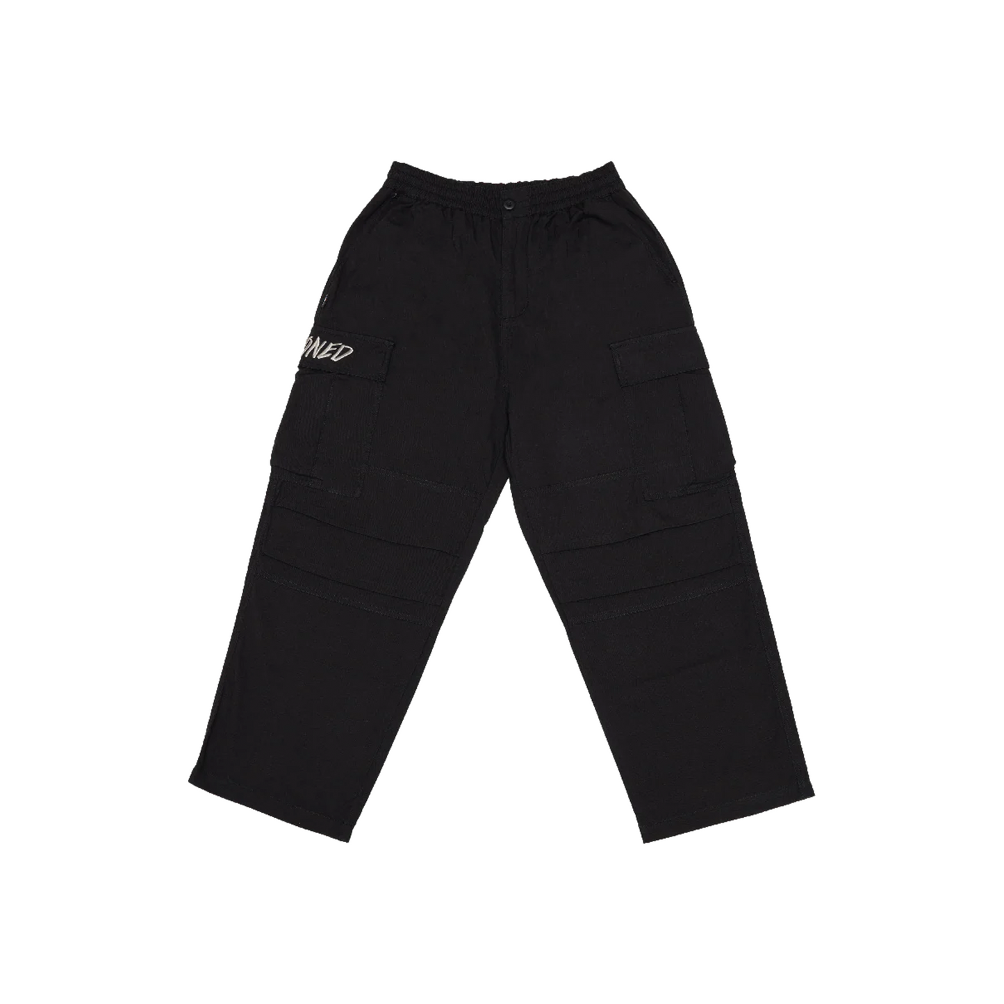 Stoned & Co ® Void : Wide Fit Cargo Pants Black (FW24)