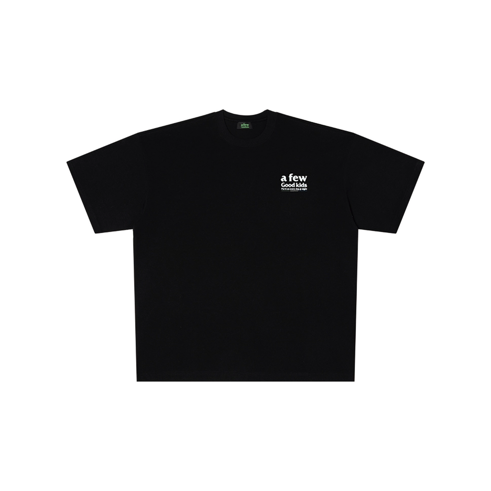 a few Good kids 12 Colour Basic Short Sleeved Tee Black (SS25)