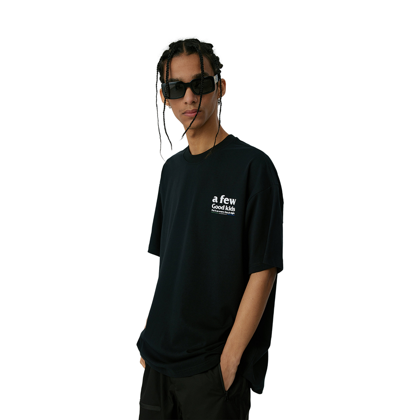a few Good kids 12 Colour Basic Short Sleeved Tee Black (SS25)