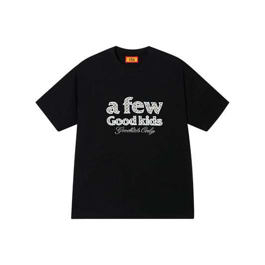 a few Good kids Chanel Style Pearl Short Sleeved Tee Black (SS25)