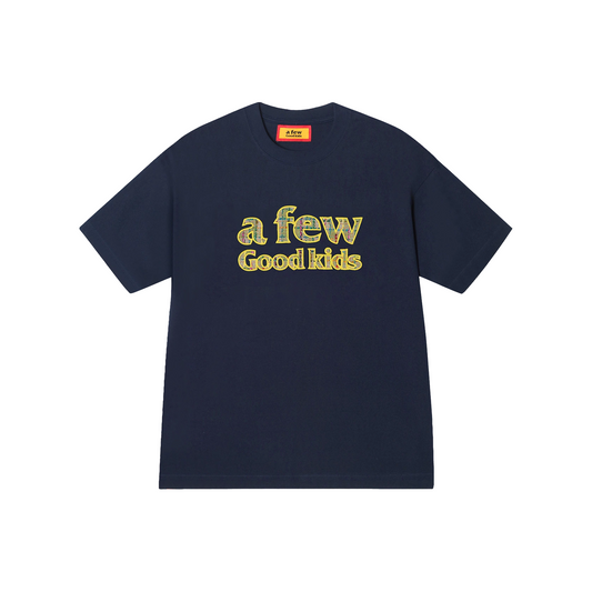 a few Good kids Contrast Colour Patchwork Short Sleeved Tee Navy Blue (SS25)
