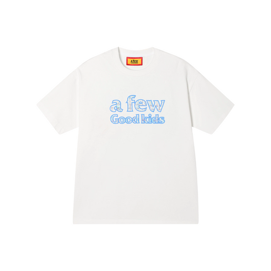 a few Good kids Contrast Colour Patchwork Short Sleeved Tee White (SS25)