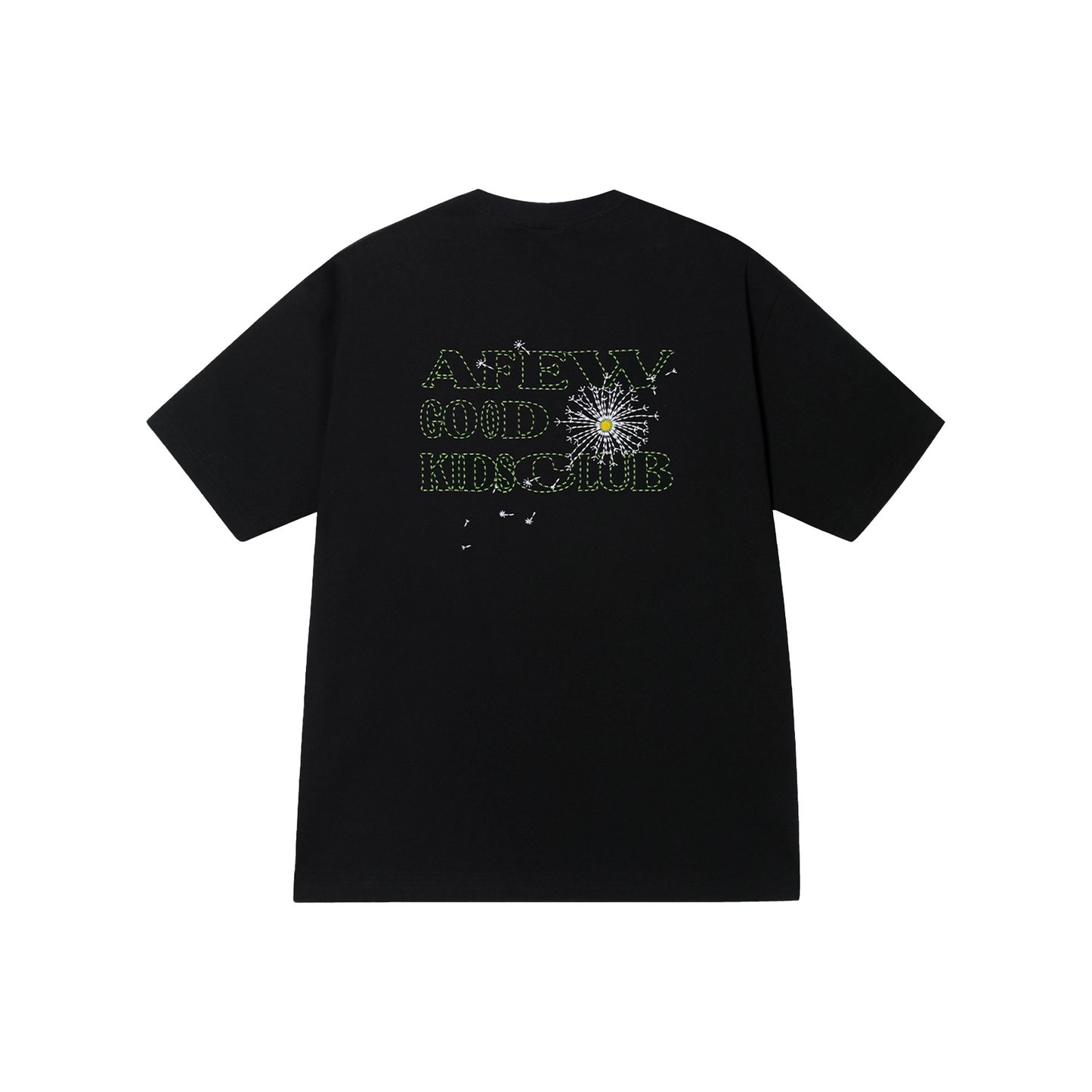 a few Good kids Dandelion Embroidery Short Sleeved Tee Black (SS25)