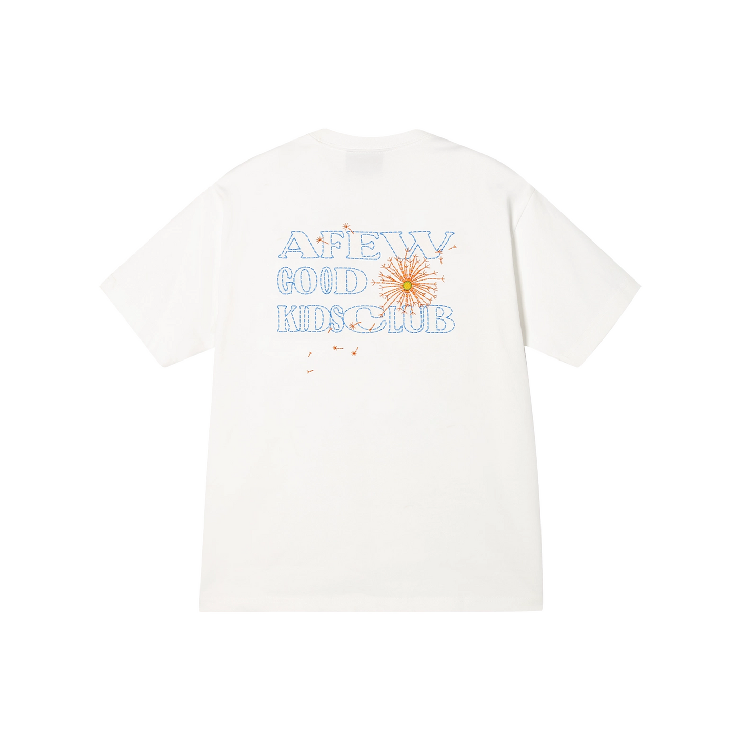 a few Good kids Dandelion Embroidery Short Sleeved Tee White (SS25)