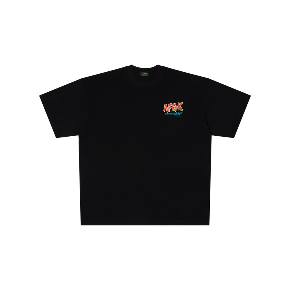 a few Good kids Handwritten Graffiti Tee Black (SS25)