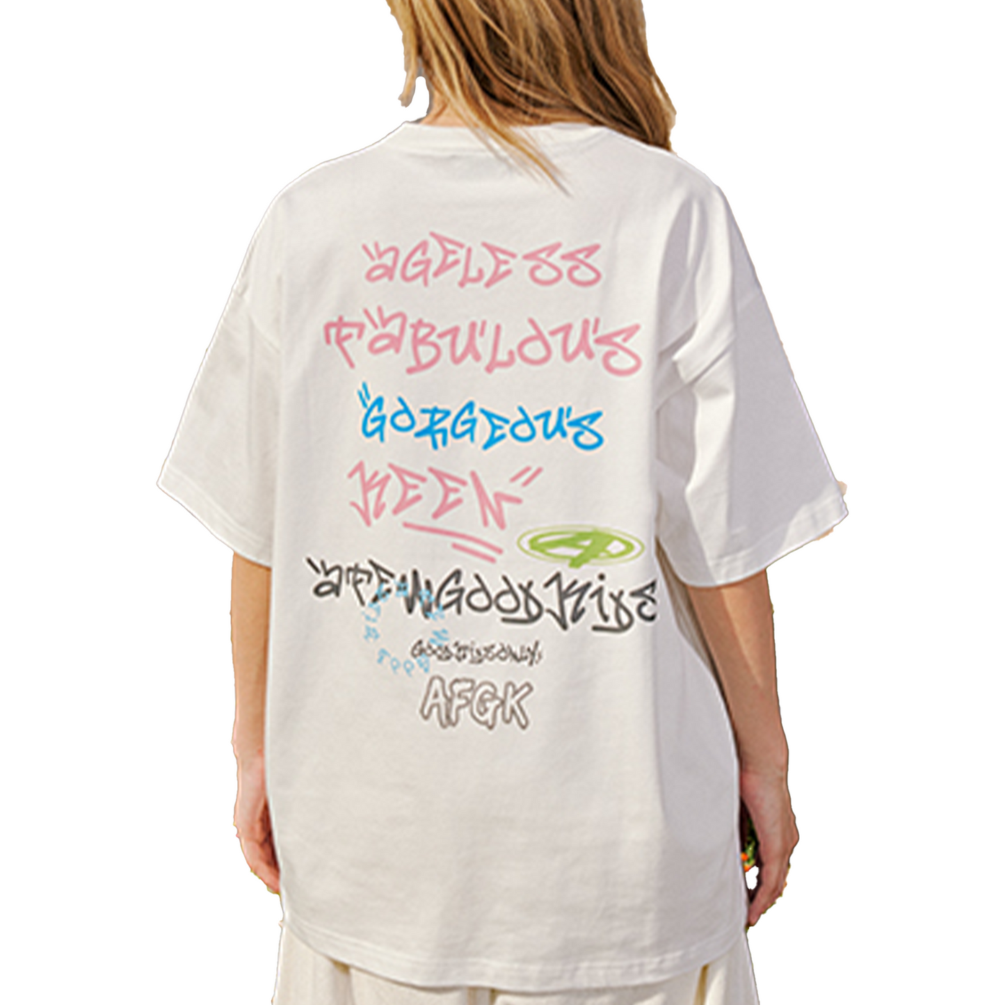 a few Good kids Handwritten Graffiti Tee White (SS25)