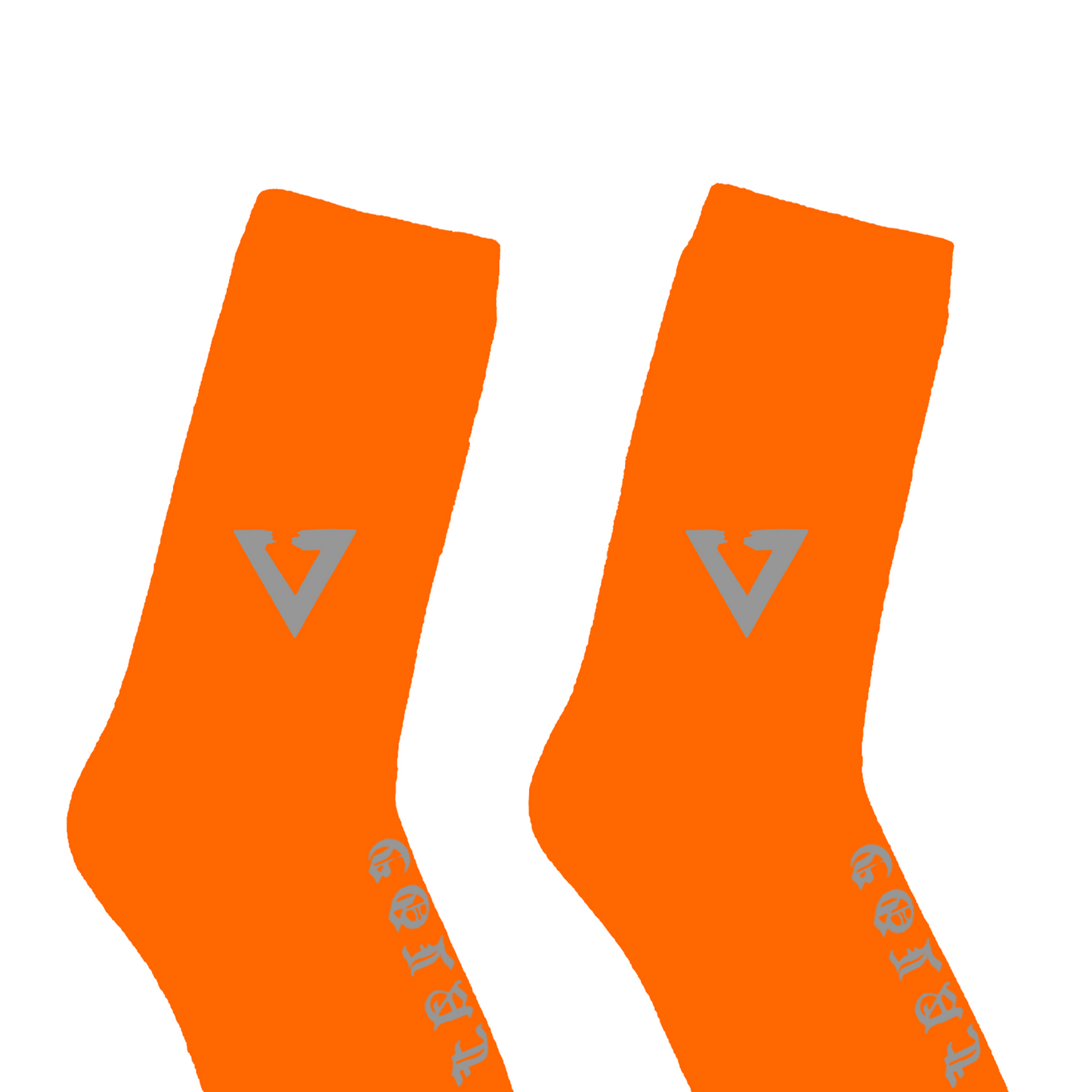 EGLAF Crew Socks Reflective Neon Orange