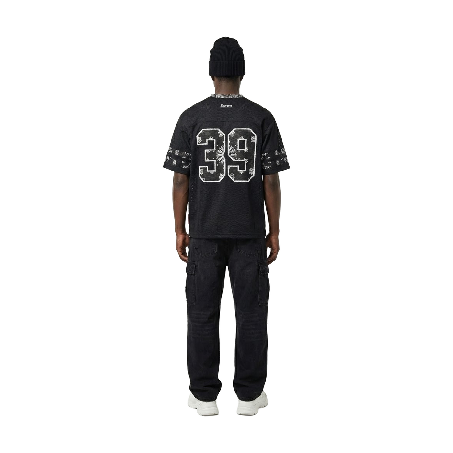 Supreme Bandana Football Jersey Black (SS25) – STEALPLUG KL Supreme Bandana Football Jersey Black (SS25) – STEALPLUG KL