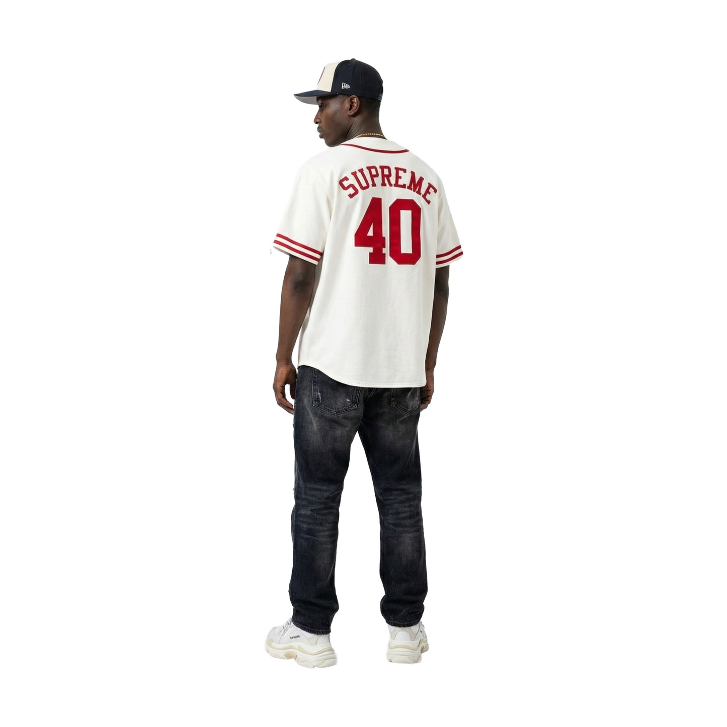 Supreme 40 Acres Twill Baseball Jersey Natural (SS25) – STEALPLUG KL Supreme 40 Acres Twill Baseball Jersey Natural (SS25) – STEALPLUG KL