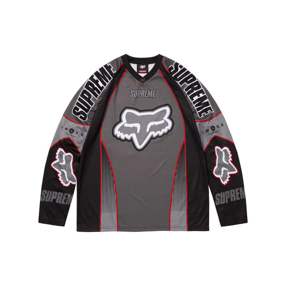 Supreme x Fox Racing DMX Jersey Black (FW25) – STEALPLUG KL Supreme x Fox Racing DMX Jersey Black (FW25) – STEALPLUG KL
