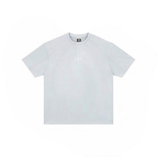 BONELESS Deconstructed Cross Tee Ice Blue (SS26)