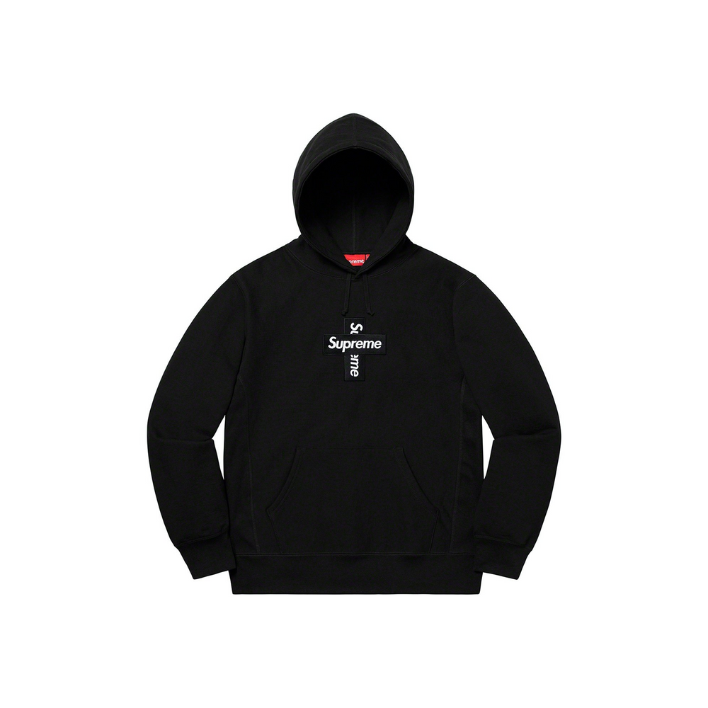 Supreme Cross Box Logo Hoodie Black (FW20)