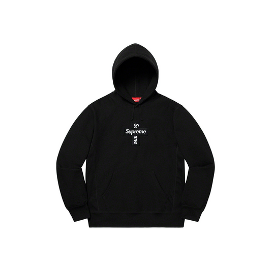 Supreme Cross Box Logo Hoodie Black (FW20)