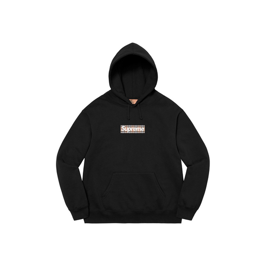 Supreme x BURBERRY Box Logo Hoodie Black (SS22)