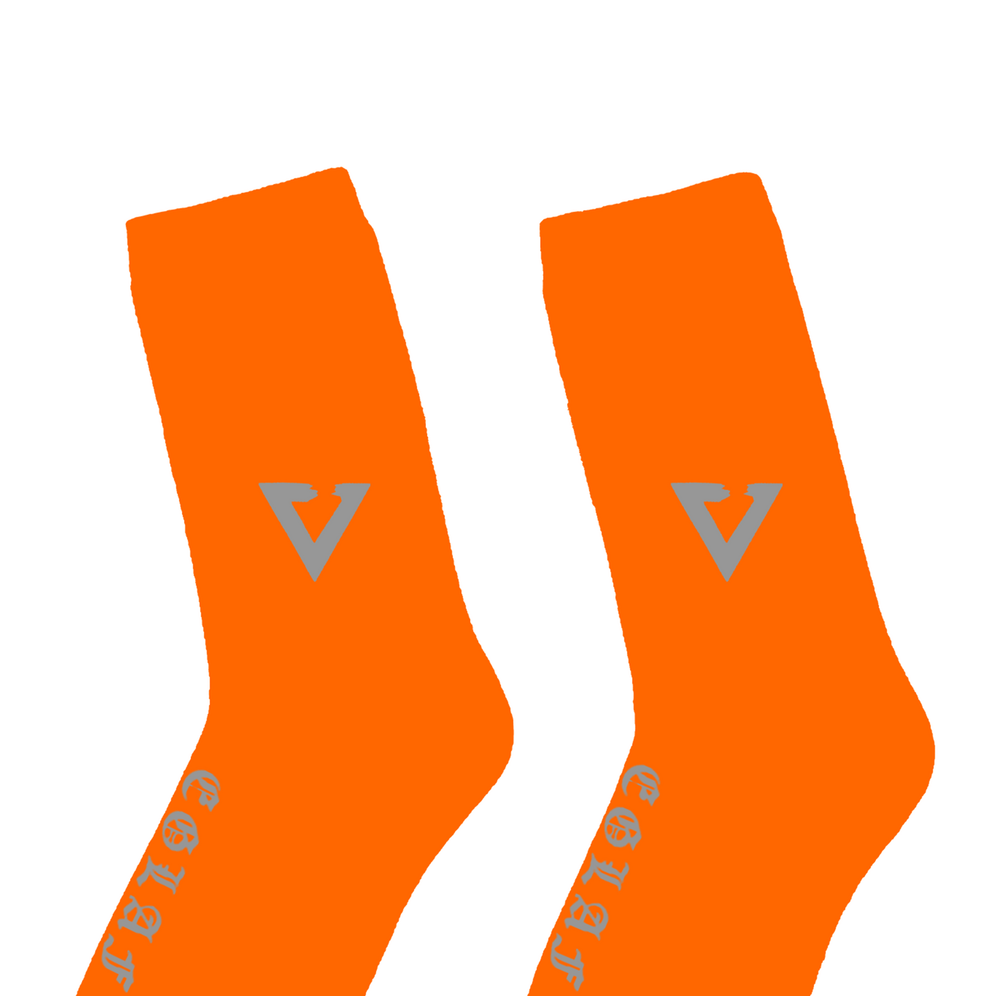 EGLAF Crew Socks Reflective Neon Orange