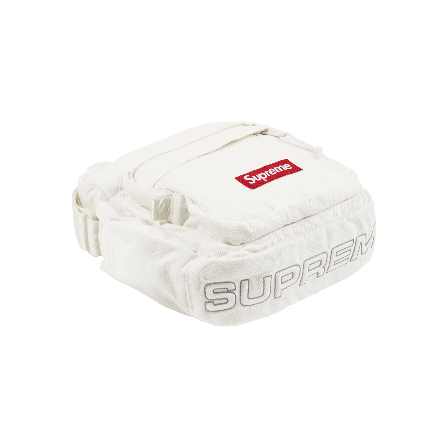 Supreme Denim Shoulder Bag White (FW25)