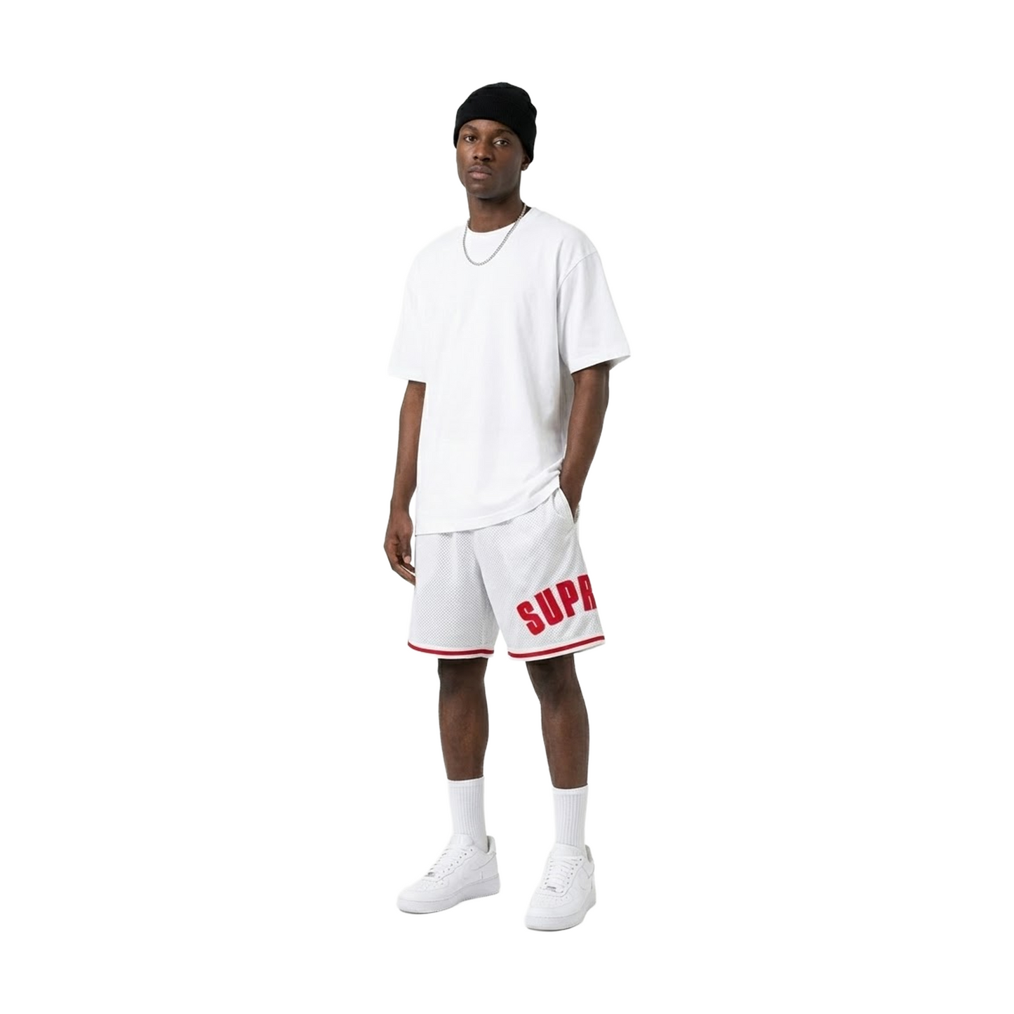 Supreme Ultrasuede Mesh Short Grey (SS24)