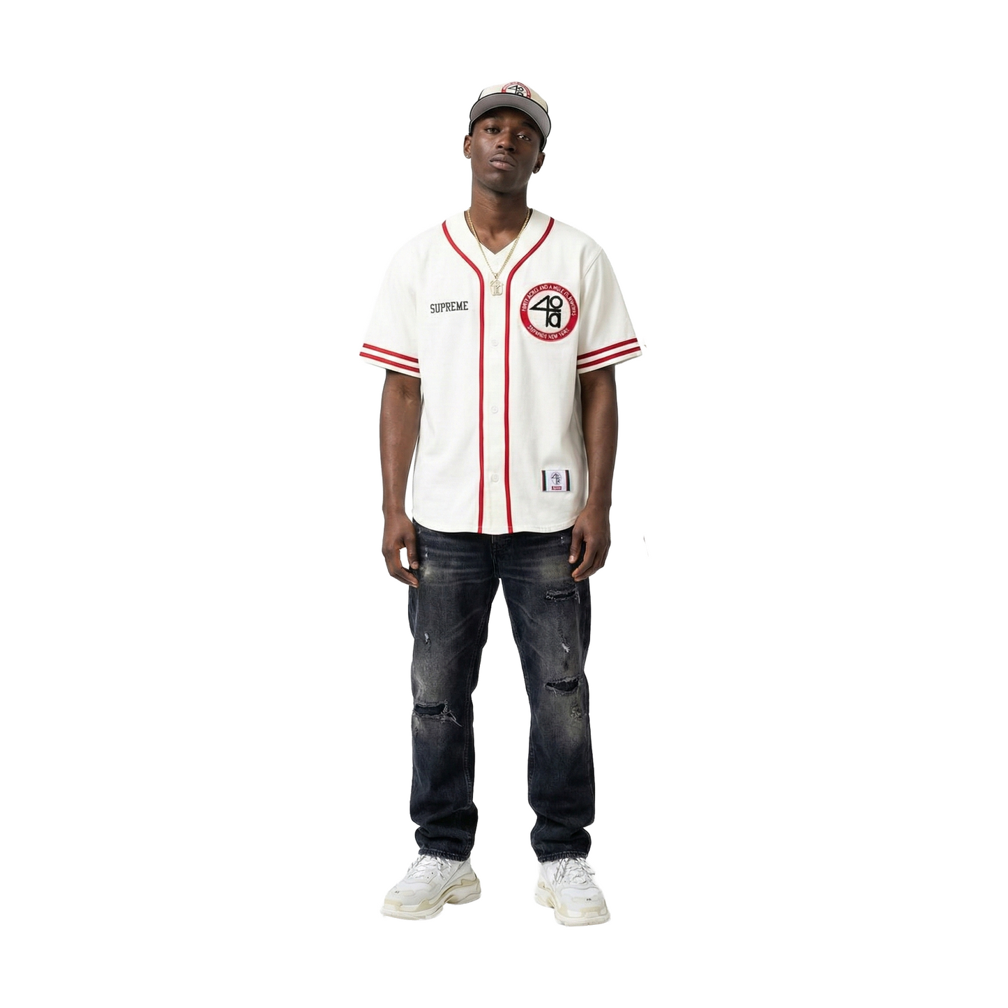 Supreme 40 Acres Twill Baseball Jersey Natural (SS25) – STEALPLUG KL Supreme 40 Acres Twill Baseball Jersey Natural (SS25) – STEALPLUG KL