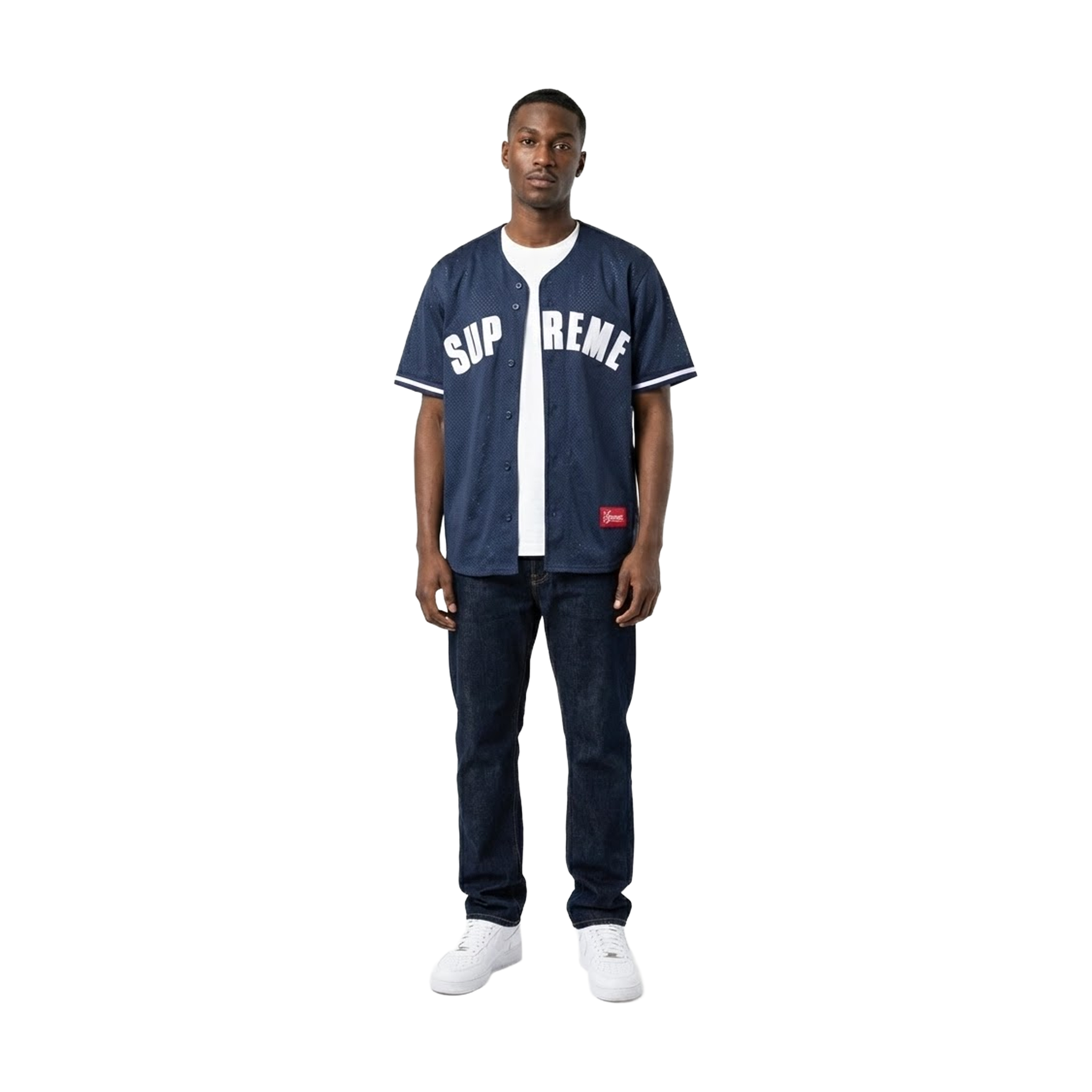 Supreme Ultrasuede Mesh Baseball Jersey S Supreme Ultrasuede 