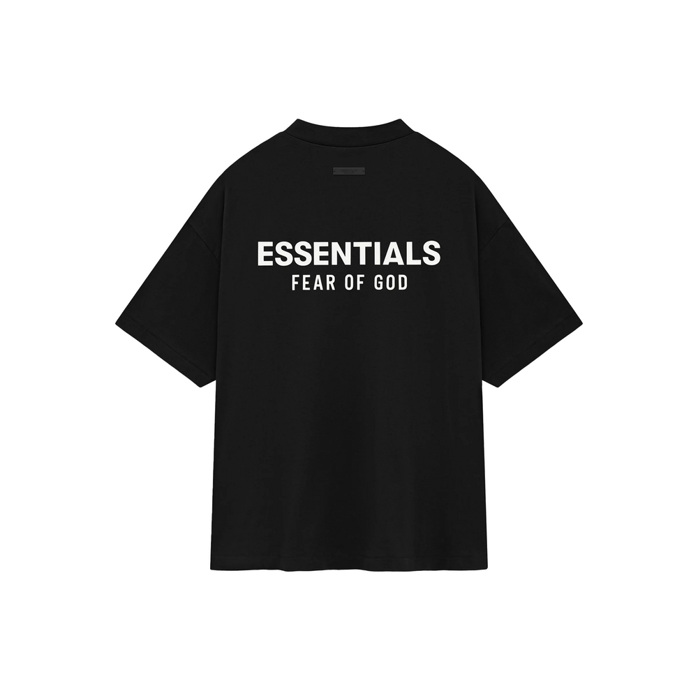 Fear of God Essentials Core Logo Jersey Crewneck Tee Black (FW24)