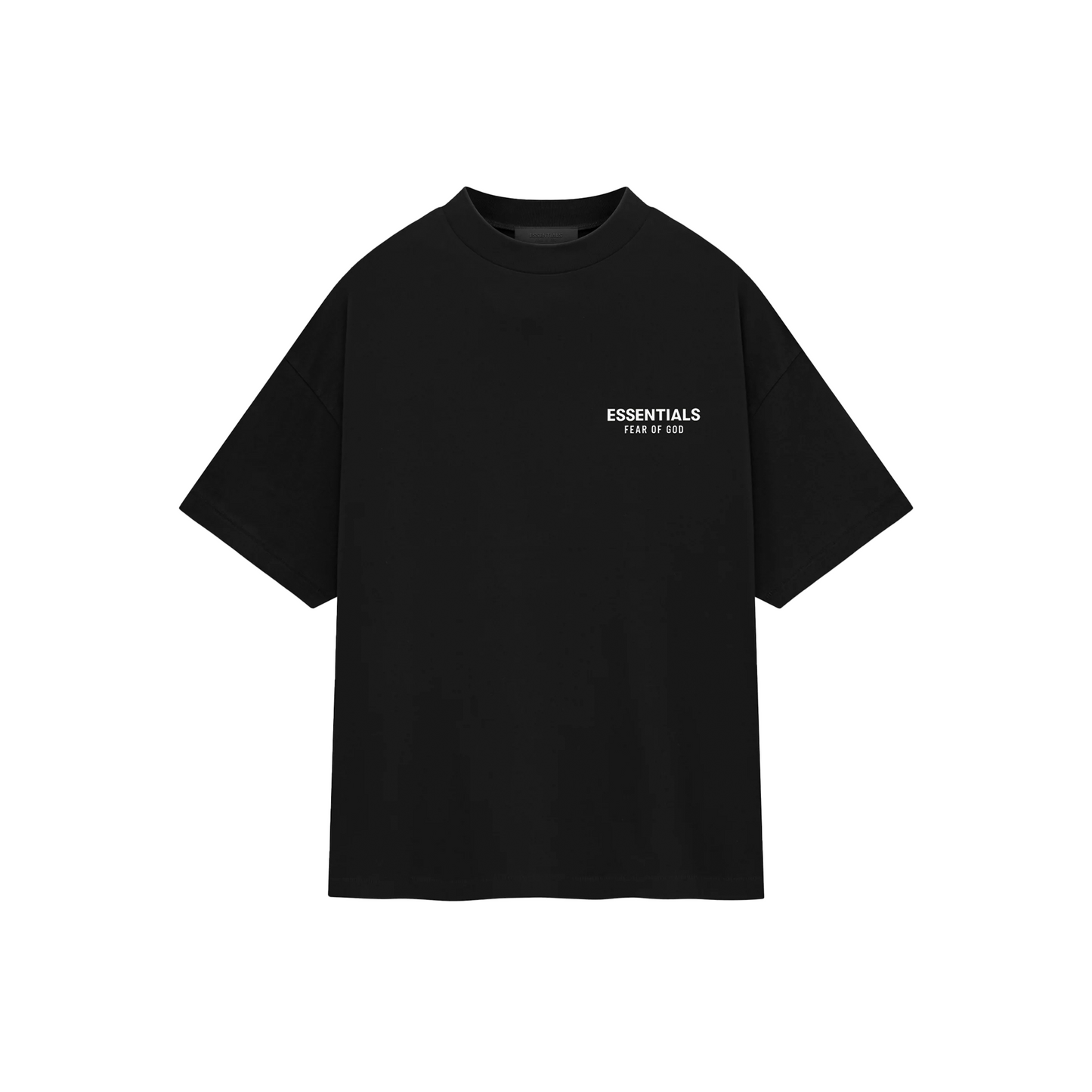 Fear of God Essentials Core Logo Jersey Crewneck Tee Black (FW24)