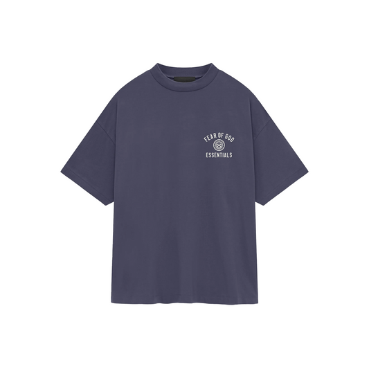 Fear of God Essentials Crest Logo Jersey Crewneck Tee Marine (FW24)