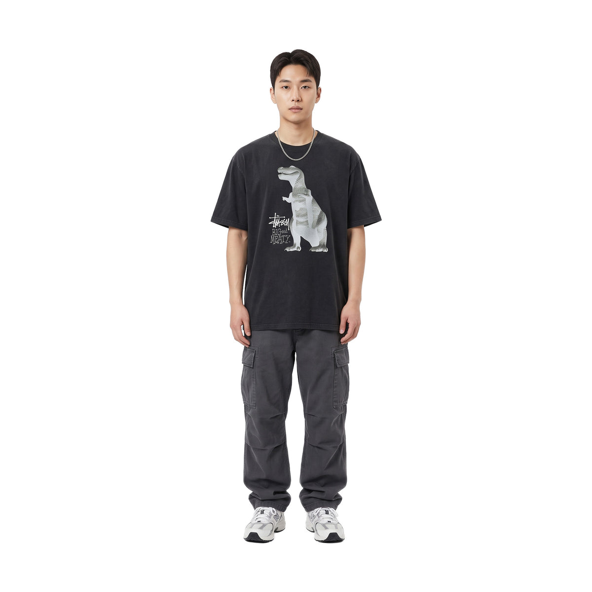 Stüssy Big & Meaty Pigment Dyed Tee Black (SS25)